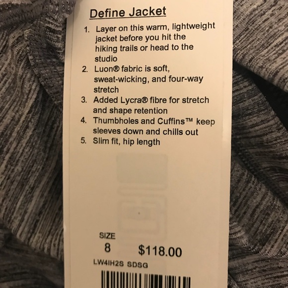 Lululemon Space Dye Camo Seal Grey Define Jacket - Picture 6 of 8